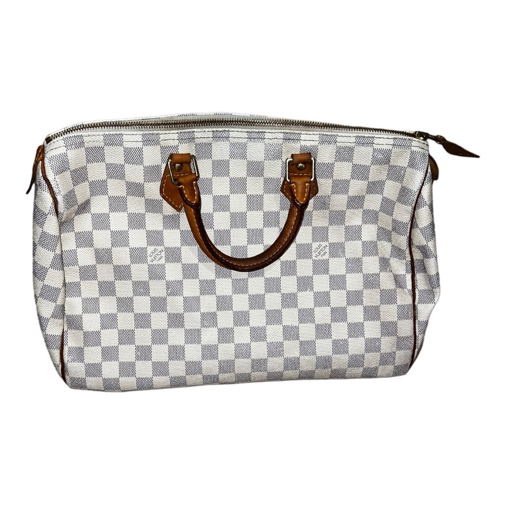 Louis Vuitton Speedy 35 Damier Azur Satchel Bag